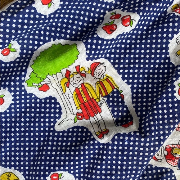 Blue with white polka dots, vintage Sears back to school dress, size 5. - Picture 6 of 16